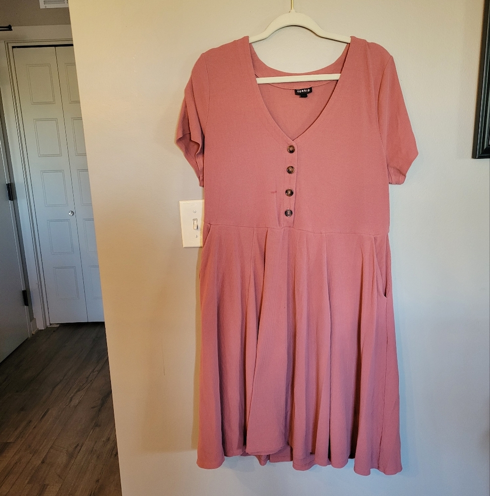 Torrid Size 2 Pink Skater Dress